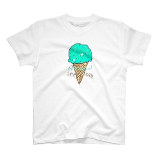 チョコミントアイスクリーム Regular Fit T-Shirt