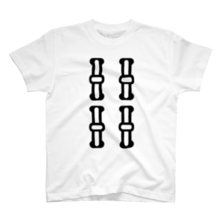 麻雀牌 4索 スーソウ ＜索子>黒ロゴ Regular Fit T-Shirt