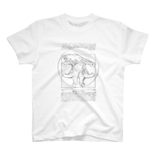 ウィトルウィウス的ニャン体図 Regular Fit T-Shirt