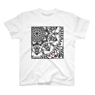 ASTARモノクロ曼荼羅＋ONE Regular Fit T-Shirt
