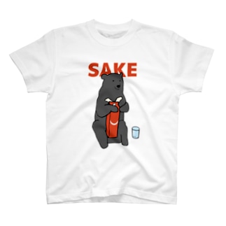 ツキノワグマと日本酒 T-Shirt