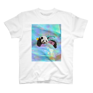 ホログラム & レトロpanda-03 Regular Fit T-Shirt