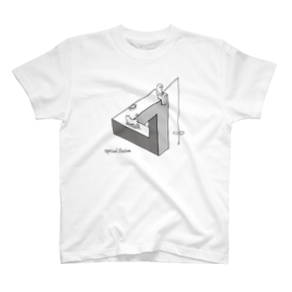三角形錯視T Regular Fit T-Shirt