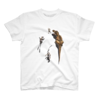 クライミング・ダイナソー(ティラノサウルス＆ダコタラプトル)-恐竜グッズ T-Shirt