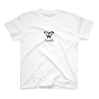 butterfly Black logo Regular Fit T-Shirt