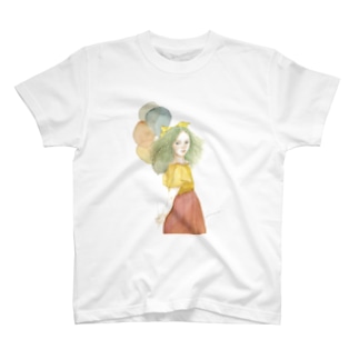 風船と少女　Girl with Balloon Regular Fit T-Shirt