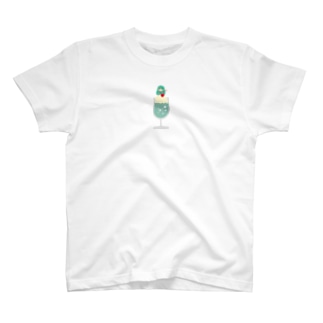 緑クリームソーダと女の子 Regular Fit T-Shirt