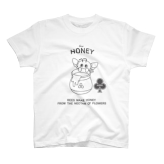 ハチミツ/ブラック Regular Fit T-Shirt