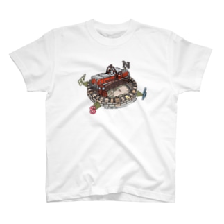 津山扇形機関車庫転車台＆DE501ディーゼル機関車 Regular Fit T-Shirt