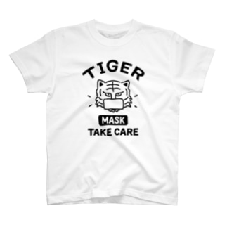 TIGER MASK タイガーマスク アメリカンカレッジ動物虎おもしろかわいい Regular Fit T-Shirt