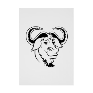 GNU の頭 Stickable Poster