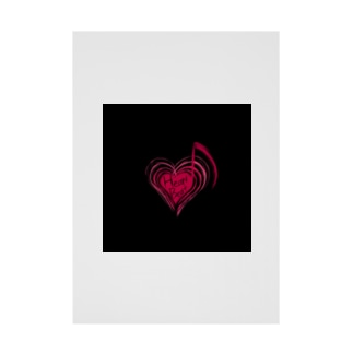 HeartBeat(Black) Stickable Poster