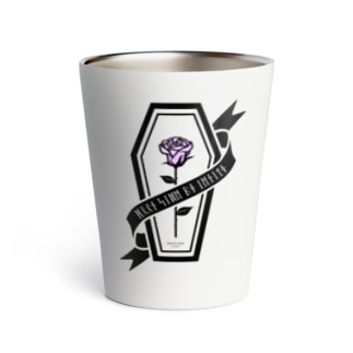 【MOON SIDE】Rose Coffin Ver.2 #Black Purple Thermo Tumbler