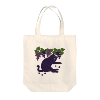 葡萄と黒猫 Tote Bag