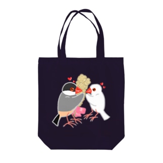 粟穂をプレゼント 桜&白文鳥 Tote Bag