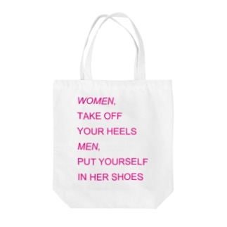 WOMEN&MEN pink print Tシャツ トートバッグ