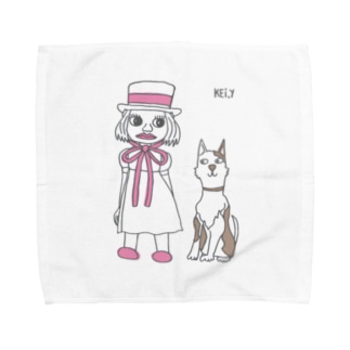 犬と女の子 Towel Handkerchief