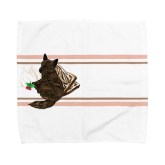 チョコデニッシュ食パン的で可愛い甲斐犬 Towel Handkerchief