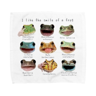 カエルの笑顔が好き Towel Handkerchief