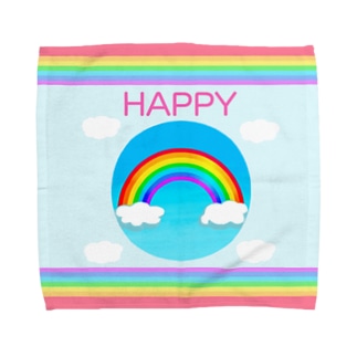 HAPPY【虹色HAPPYレインボー】 Towel Handkerchief