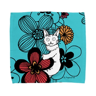 Pygmycat（青） Towel Handkerchief