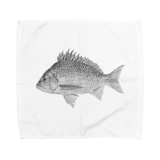 手書きの鯛 Towel Handkerchief