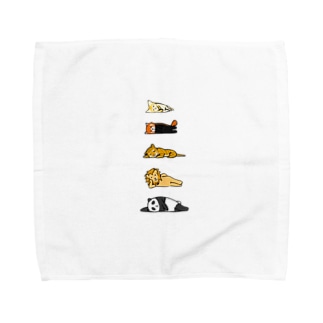 無気力な猫っぽい動物縦置き Towel Handkerchief