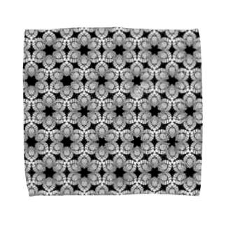 花の幾何学模様 Towel Handkerchief