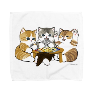 ボードゲームであそぶ猫 Towel Handkerchief