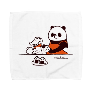 パンダとワニ Towel Handkerchief