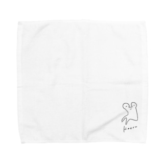 ジャンプに失敗したKaeru-黒小- Towel Handkerchief