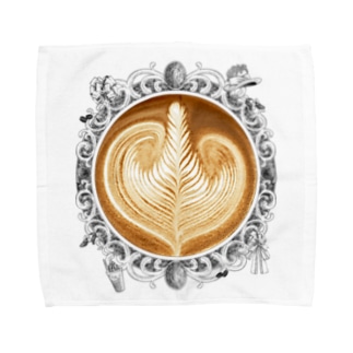 【Lady's sweet coffee】ラテアート エレガンスリーフ / With accessories Towel Handkerchief
