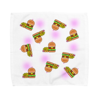 シマエナガ　ハンバーガー Towel Handkerchief