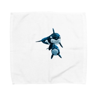 シャチ親子 Towel Handkerchief