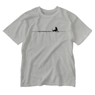 フトアゴヒゲトカゲの影Tシャツ Washed T-Shirt