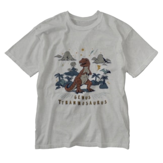 （薄色用）ティラノサウルス Washed T-Shirt