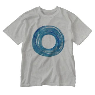 青い浮き輪 Washed T-Shirt