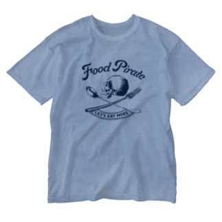 LET'S EAT MORE (NAVY) Washed T-Shirt