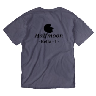 Halfmoon Betta⑥Black 背面 Washed T-Shirt