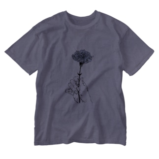一輪の花 Washed T-Shirt