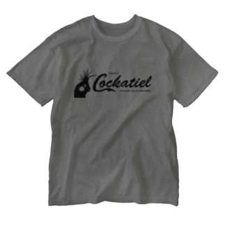 コッカテイル（オカメインコ）フチなしBLACK Washed T-Shirt