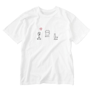 お酒 Washed T-Shirt