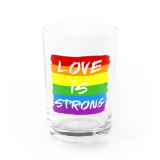 Love is strong Water Glass