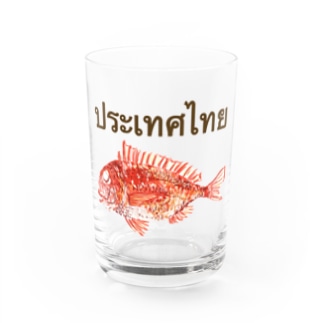 タイ語でタイって書いてある Water Glass