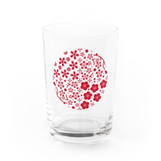 華丸・桜と梅 Water Glass