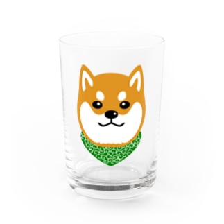 柴犬唐草（緑） Water Glass