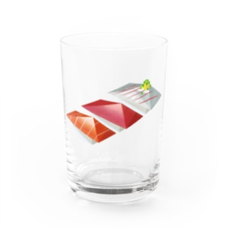 カクカク寿司/サーモン/マグロ/アジ Water Glass