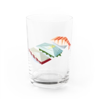 カクカク寿司/タコ/イカ/エビ Water Glass