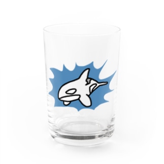 飲み物でシャチの色が変わる Water Glass