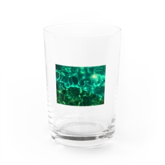 turquoise blue Water Glass